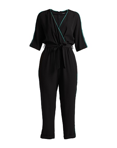HANITA Jumpsuits and Overalls Black 97% Polyester, 3% Elastane