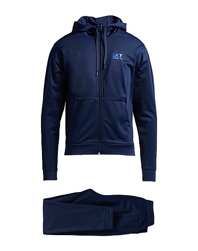 EA7 Athletic outfit Midnight blue 100% Polyester, Elastane