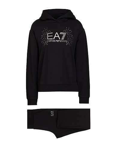 EA7 Tuta Sportiva Nero 73% Cotone, 23% Modal, 4% Elastan