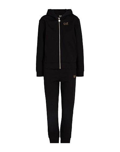 EA7 Tuta Sportiva Nero 74% Poliestere, 26% Cotone