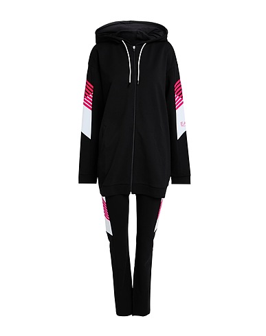 EA7 Tuta Sportiva Nero 50% Poliestere, 24% Cotone, 23% Modal, 3% Elastan
