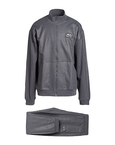 EA7 Tracksuit Grey 100% Cotton, Elastane