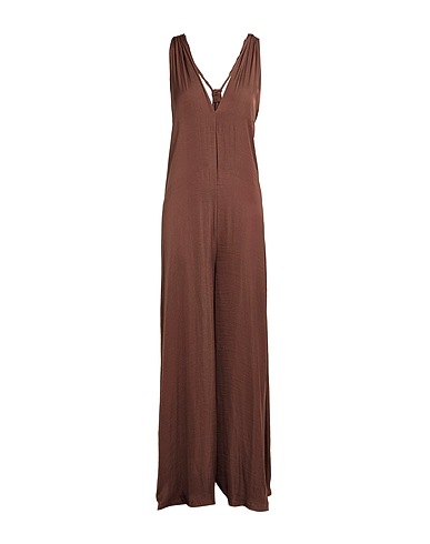 SOUVENIR Jumpsuits and Overalls Brown 100% Polyester