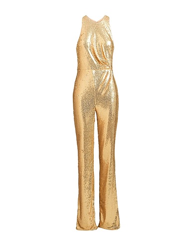 PATRIZIA PEPE Jumpsuits and Dungarees Gold 100% Polyamide, Polyester