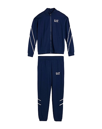 EA7 Tuta da ginnastica Blu notte 100% Cotone, Elastan
