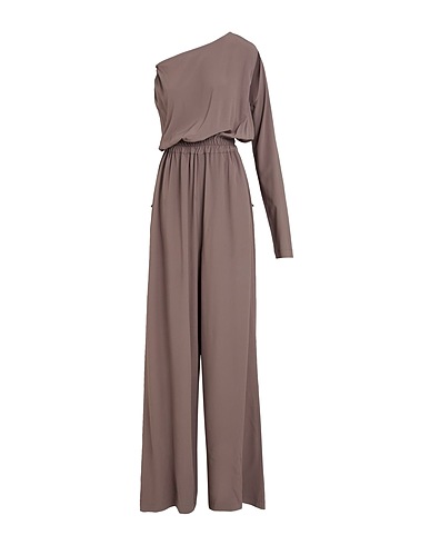 RICK OWENS Jumpsuits and Dungarees Grey 64% Acetate, 36% Silk