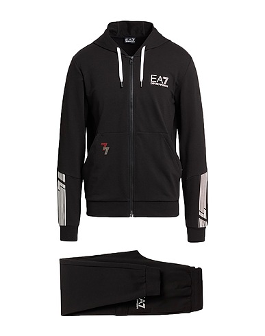 EA7 Tuta Sportiva Nero 58% Cotone, 38% Poliestere, 4% Elastan