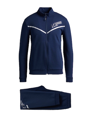 EA7 Tracksuit Midnight blue 55% Polyester, 45% Cotton, Elastane