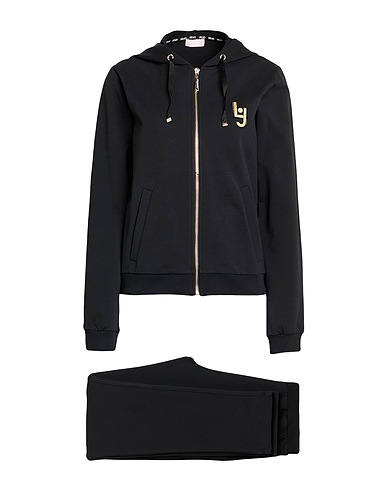 LIU •JO Tracksuit Black 95% Cotton, 5% Elastane