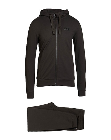 EA7 Tracksuit Charcoal 100% Cotton, Elastane