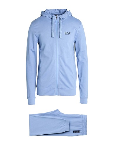 EA7 Tracksuit Light blue 100% Cotton, Elastane