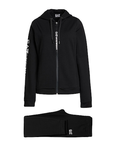EA7 Tracksuit Black 47% Cotton, 47% Polyester, 6% Elastane