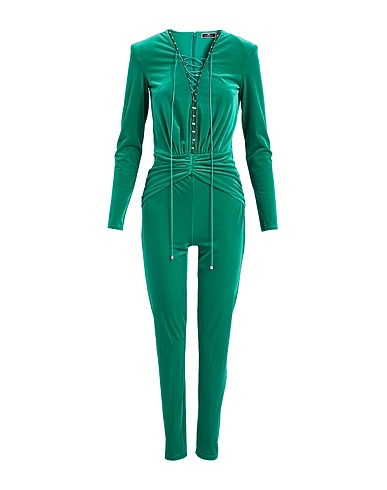ELISABETTA FRANCHI Combinaisons et Salopettes Vert émeraude 90% Polyester, 10% Élasthanne