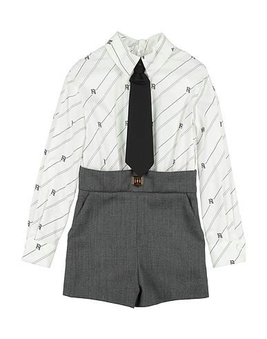 ELISABETTA FRANCHI JUMPSUITS & TRACKSUITS LA MIA BAMBINA White 100% Cotton, Virgin Wool, Polyester