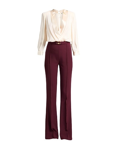 ELISABETTA FRANCHI Jumpsuits and Overalls ESSENTIAL Burgundy 100% Viscose