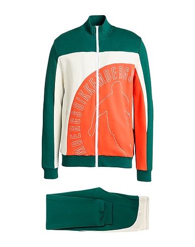 BIKKEMBERGS Tracksuit Green 85% Cotton, 15% Polyester, Elastane