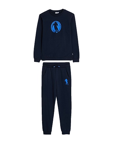 BIKKEMBERGS Tracksuit Navy blue 100% Cotton