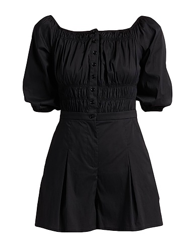 PATRIZIA PEPE Jumpsuits and Dungarees Black 79% Cotton, 18% Polyamide, 3% Elastane
