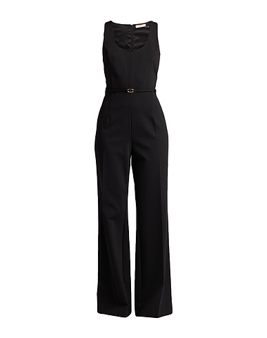 TWINSET Jumpsuits and Overalls Black 68% Viscose, 27% Polyamide, 5% Elastane