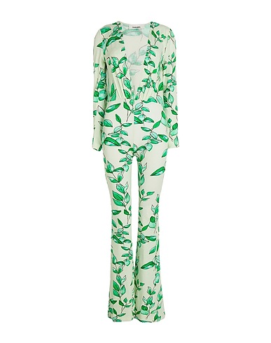 CIRCUS HOTEL Jumpsuits and Dungarees Light green 95% Cotton, 5% Elastane