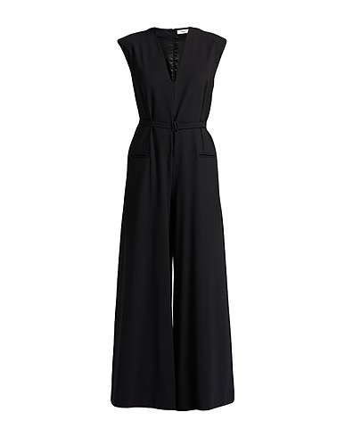 SUOLI Jumpsuits and Dungarees Black 53% Polyester, 43% Virgin Wool, 4% Elastane