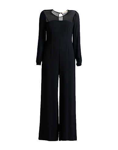 JUCCA Jumpsuits and Overalls Black 71% Acetate, 29% Viscose
