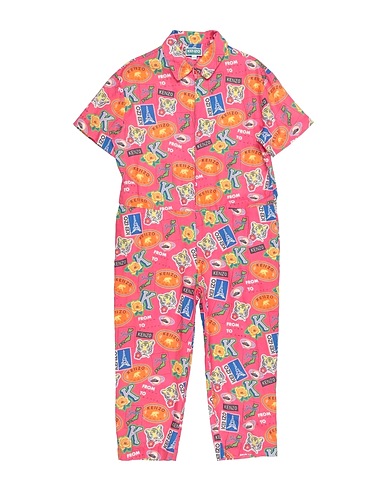 KENZO KIDS Kids’ jumpsuit Fuchsia 50% Linen, 50% Cotton