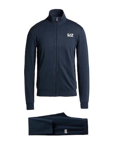 EA7 Tracksuit Navy blue 100% Cotton, Elastane