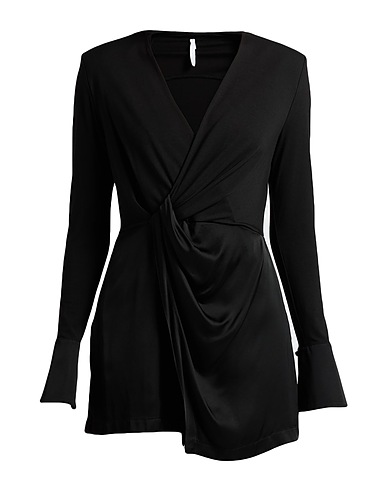IMPERIAL Jumpsuits and Dungarees Black 95% Viscose, 5% Elastane
