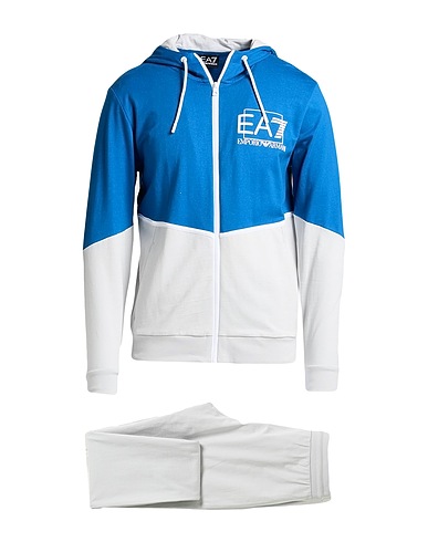 EA7 Tuta Sportiva Azzurro 100% Cotone, Elastan