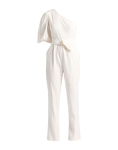 KOCCA Jumpsuits and Dungarees Ivory 55% Linen, 43% Viscose, 1% Elastane, 1% Metallic fiber