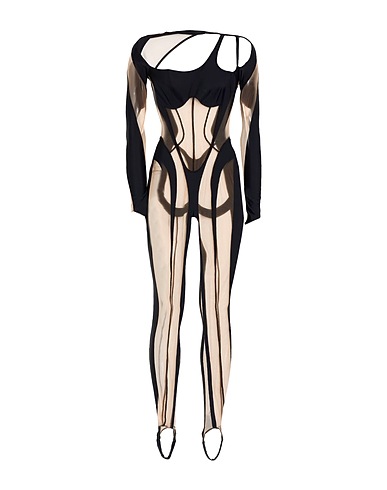 MUGLER Jumpsuits and Overalls Black 78% Polyamide, 22% Elastane