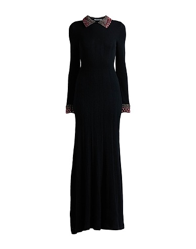 ALBERTA FERRETTI Elegant dress Black 100% Virgin Wool, Polyamide, Acrylic, Glass, Metal