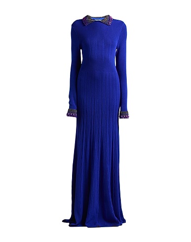 ALBERTA FERRETTI Elegant dress Blue 100% Virgin Wool, Polyamide, Acrylic, Glass, Metal
