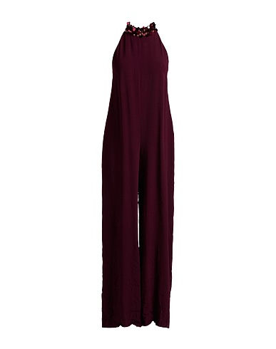 JUCCA Jumpsuits and Dungarees Burgundy 71% Acetate, 29% Viscose, Polyester, Elastane
