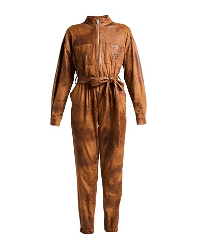 GAëLLE Paris Jumpsuits and Dungarees Brown 90% Polyester, 10% Elastane