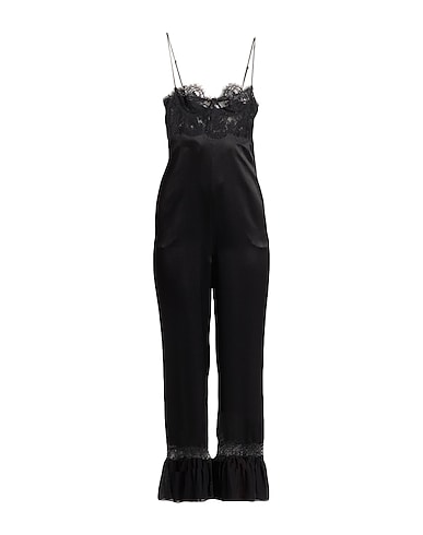 SAINT LAURENT Jumpsuits and Dungarees Black 100% Silk, Polyamide, Viscose, Cotton