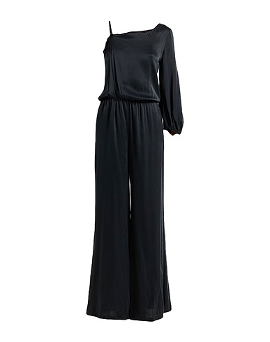 SEVENTY VENEZIA Jumpsuits and Overalls Black 94% Silk, 6% Elastane