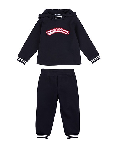 EMPORIO ARMANI Tracksuit Navy blue 76% Cotton, 18% Polyester, 6% Elastane