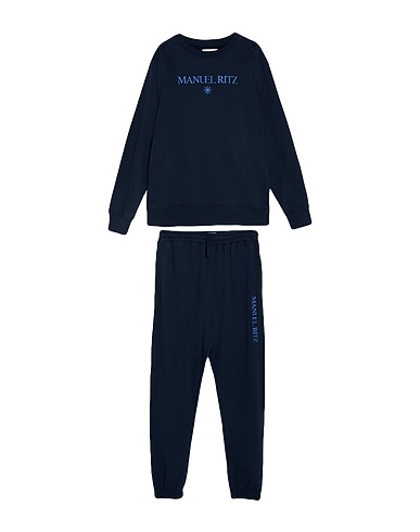 MANUEL RITZ Tracksuit Midnight blue 100% Cotton