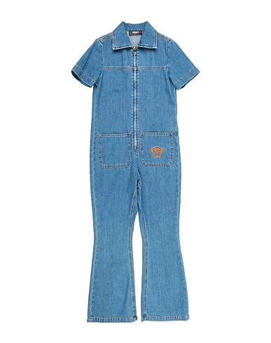 VERSACE YOUNG Kids’ jumpsuit Blue 100% Cotton, Polyester