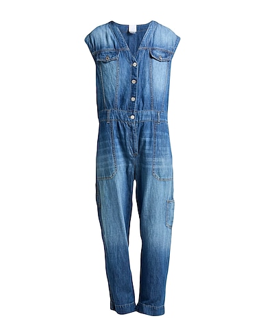 PINKO Overalls DENIM 65% Cotton, 35% Linen