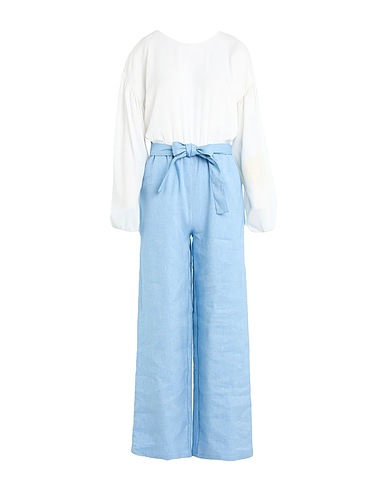 LIU •JO Kids’ jumpsuit White 49% Linen, 32% Polyester, 17% Viscose, 2% Elastane