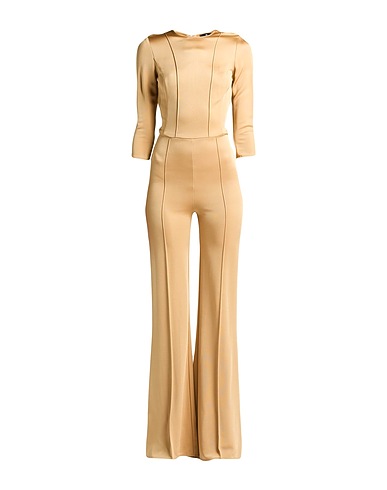 ELISABETTA FRANCHI Jumpsuits and Dungarees Sand 83% Viscose, 17% Elastane