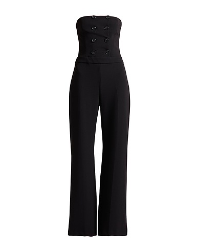 ANNARITA N Jumpsuits and Overalls Black 96% Polyester, 4% Elastane
