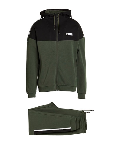 EA7 Спортивный костюм Тёмно-зелёный 57% Полиэстер, 43% Хлопок