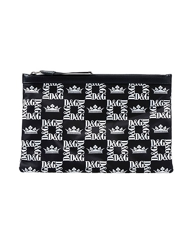 DOLCE&GABBANA Beauty case Black 95% Polyamide, 5% Calfskin