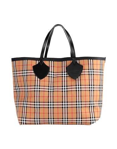 BURBERRY Luggage Camel Soft Leather, Textile fibres