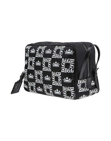 DOLCE&GABBANA Beauty case Black 85% Viscose, 10% Calfskin, 5% Elastane