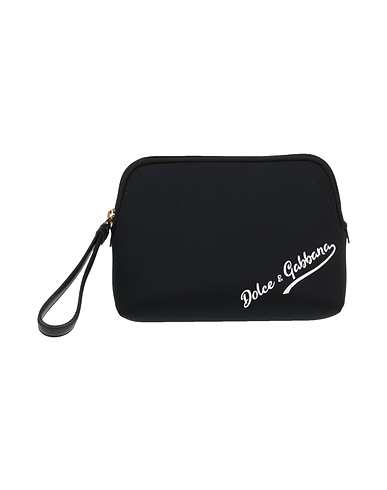 DOLCE&GABBANA Beauty case Black 79% Nylon, 16% Elastane, 5% Soft Leather